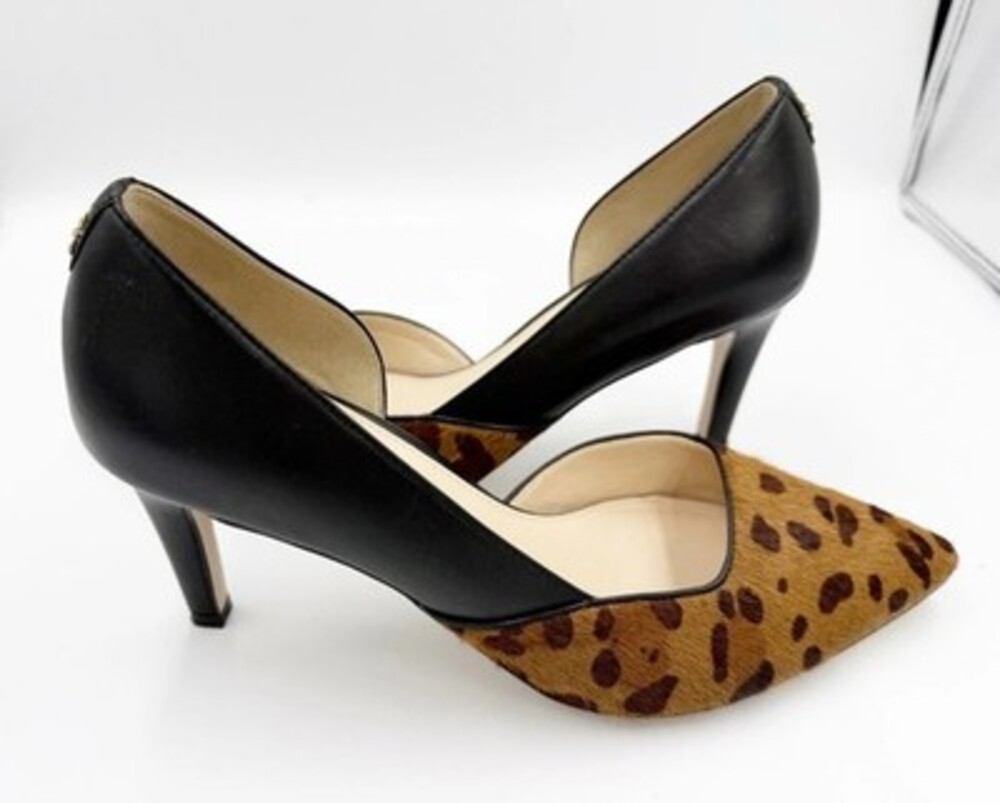 Woman's Cole Haan Kyle Leopard Print Pointed Toe Pumps Size 9.5